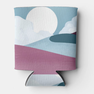 Rafraîchisseur Pour Canette Paysage de montagne doré : design de papier peint.