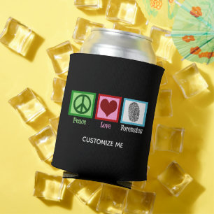 Rafraîchisseur Pour Canette Peace Love Forensics personnalisable