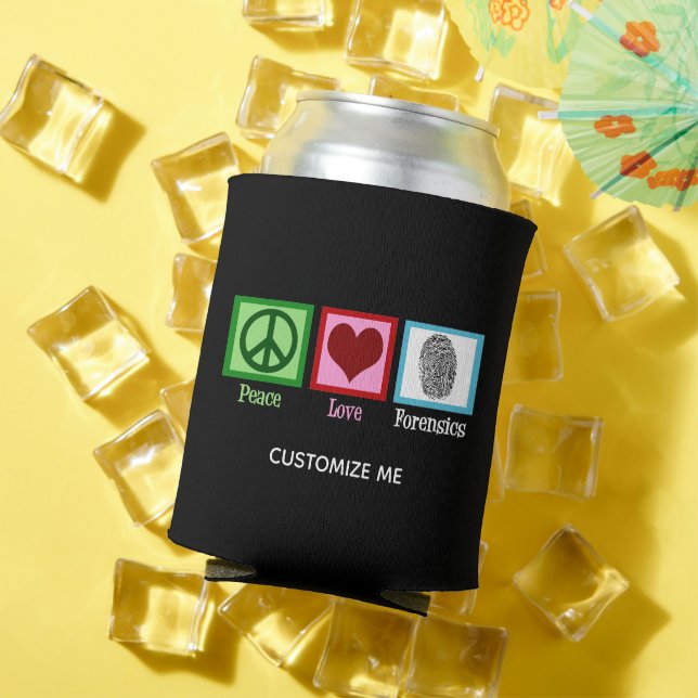 Rafraîchisseur Pour Canette Peace Love Forensics personnalisable (Été in situ)