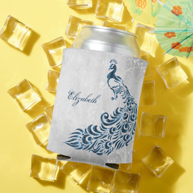 Rafraîchisseur Pour Canette Peacock Bleu Personnalisé Can Cooler (Été in situ)