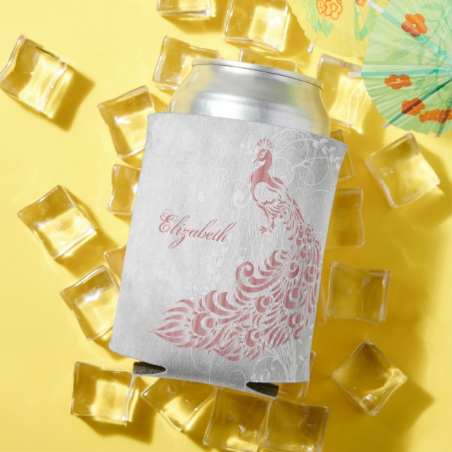 Rafraîchisseur Pour Canette Peacock rose Personnalisé Can Cooler (Été in situ)