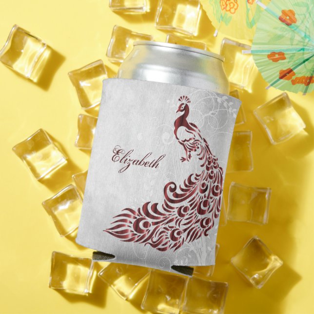 Rafraîchisseur Pour Canette Peacock rouge personnalisable Can Cooler (Été in situ)