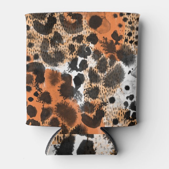 Rafraîchisseur Pour Canette Peau animale : motif léopard créatif. (Devant)