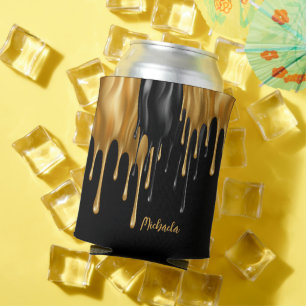 Rafraîchisseur Pour Canette Peinture à séchage noir et or personnalisée