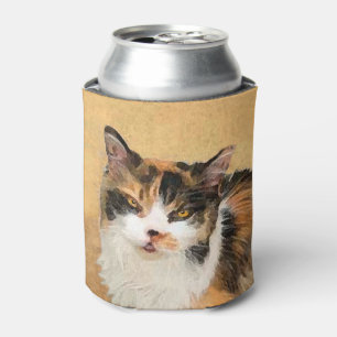 Rafraîchisseur Pour Canette Peinture de chat Calico - Cute Original Cat Art