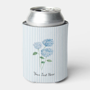 Rafraîchisseur Pour Canette Peinture de fleurs d'hortensia bleu personnalisée
