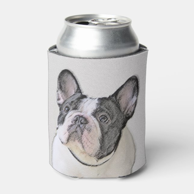 Rafraîchisseur Pour Canette Peinture française de Bulldog (Pied de broche) - A (Can devant)