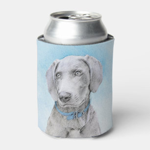 Rafraîchisseur Pour Canette Peinture Weimaraner - Joli art original chien