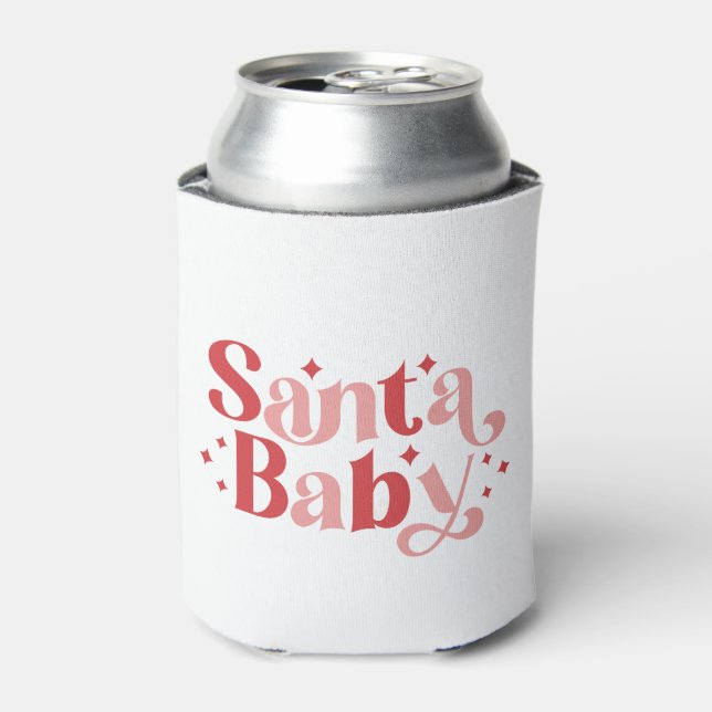 Rafraîchisseur Pour Canette Père Noël Baby - Typographie de Noël rétro (Can devant)