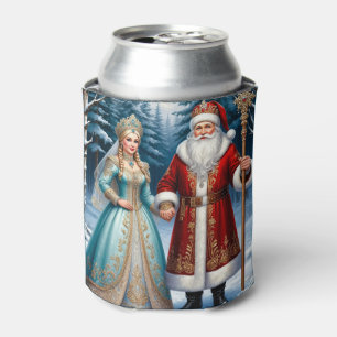 Rafraîchisseur Pour Canette Père Noël et la Fée des Neiges célébrant Noël