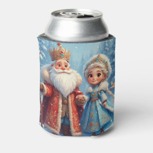 Rafraîchisseur Pour Canette Père Noël et la Fée des Neiges célébrant Noël