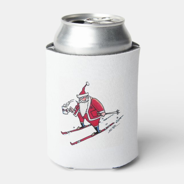 Rafraîchisseur Pour Canette Père Noël Skiing peut refroidir 2 côté (Can devant)