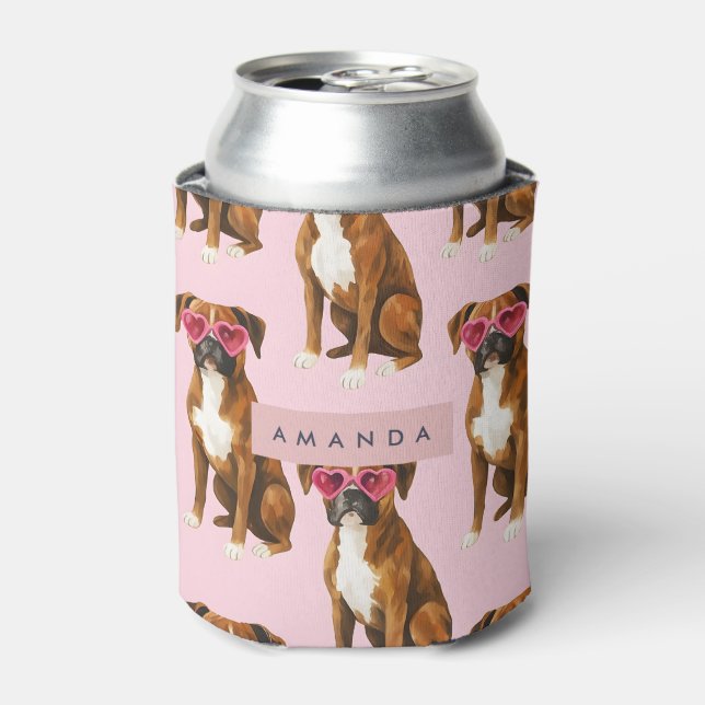 Rafraîchisseur Pour Canette Personalized Kawaii Trendy Boxer Dog  (Can devant)