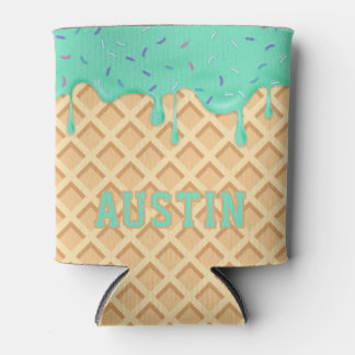 Rafraîchisseur Pour Canette Personalized Mint Ice Cream Drip