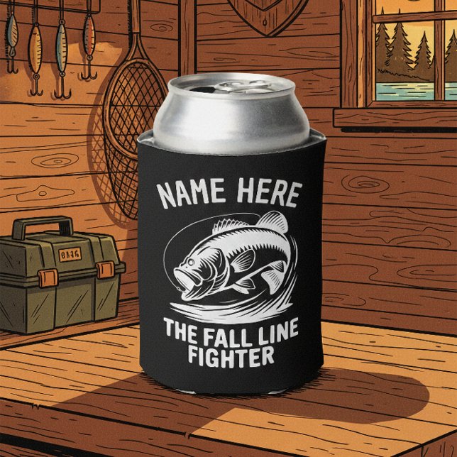 Rafraîchisseur Pour Canette Personalized Name Fall Line Bass (Créateur téléchargé)