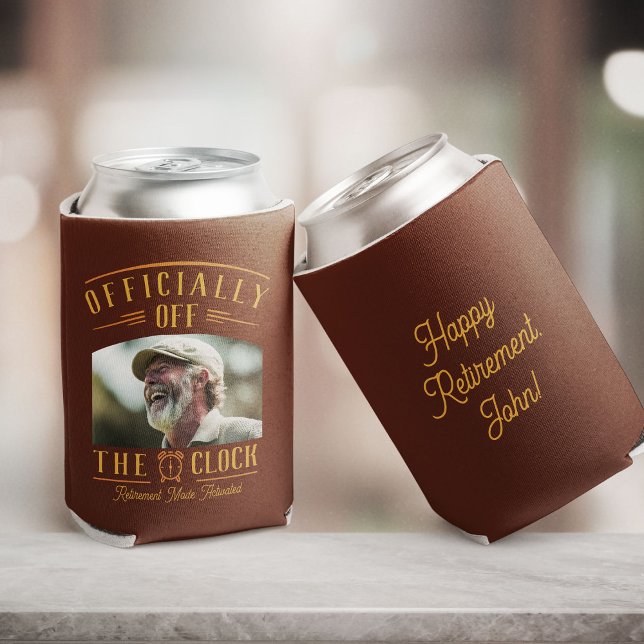 Rafraîchisseur Pour Canette Personalized Retiree Party Favor Retirement Photo  (Créateur téléchargé)