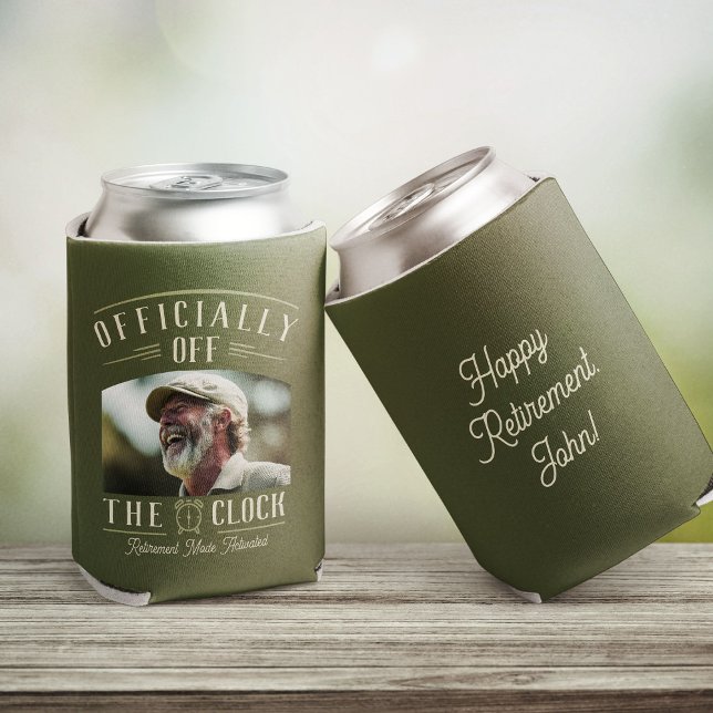 Rafraîchisseur Pour Canette Personalized Retiree Party Favor Retirement Photo  (Créateur téléchargé)