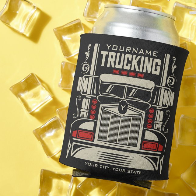 Rafraîchisseur Pour Canette Personalized Trucking 18 Wheeler BIG Trucker (Créateur téléchargé)