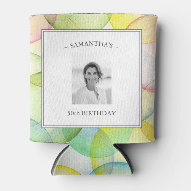 Rafraîchisseur Pour Canette Personnalisé Anniversaire Fête Photo Can Coolers (Devant)