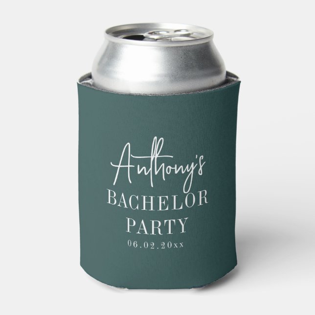 Rafraîchisseur Pour Canette Personnalisé Élégant Cool moderne Bachelor Party V (Can devant)