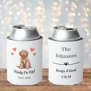 Rafraîchisseur Pour Canette Personnalisé Goldendoodle Mariage pour animaux de