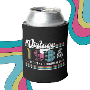 Rafraîchisseur Pour Canette Personnalisé N'Importe Quel Âge Photo Vintage Anni