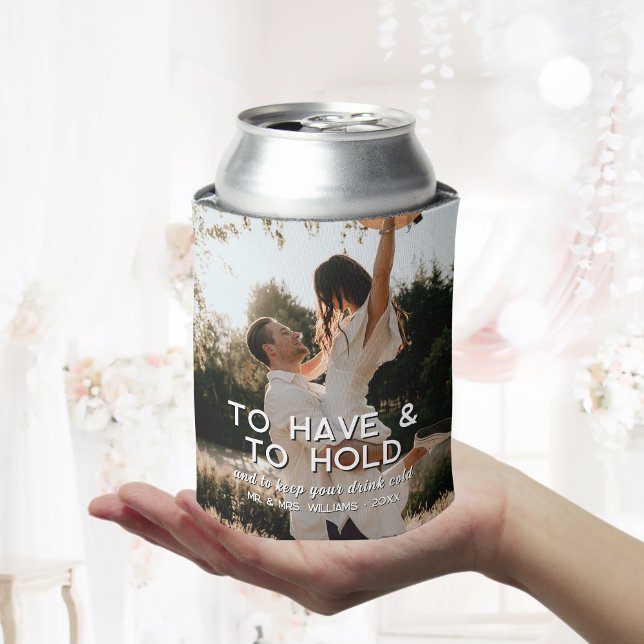 Rafraîchisseur Pour Canette Personnalisé Pour Avoir Et Pour Tenir Un Verre Pho (Custom To Have & To Hold Drink Cold Wedding Photo Can Cooler
)