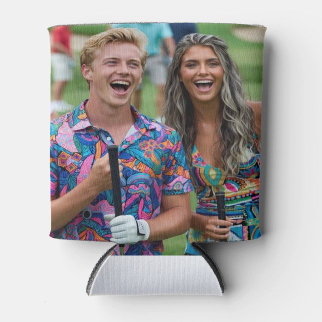 Rafraîchisseur Pour Canette Personnaliser et personnalisation de photo de golf (Devant)