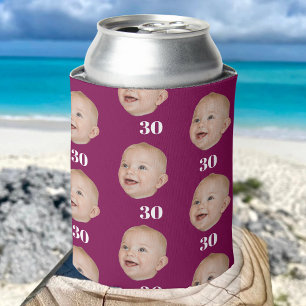 Rafraîchisseur Pour Canette Personnaliser Face 20th 30th 40th 50th Birthday Cr