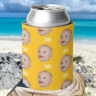 Rafraîchisseur Pour Canette Personnaliser Face 20th 30th 40th 50th Birthday Cr