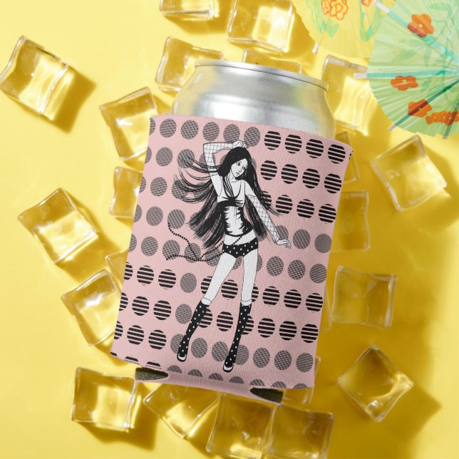 Rafraîchisseur Pour Canette petite amie danseuse rose  (Été in situ)