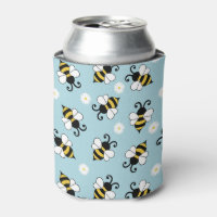 Petites abeilles mignonnes et fleurs marguerites m