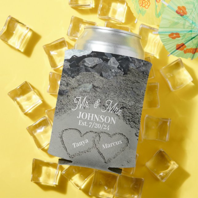 Rafraîchisseur Pour Canette Peut Rafraîchir - Deux Coeurs Dans Le Sable (Été in situ)