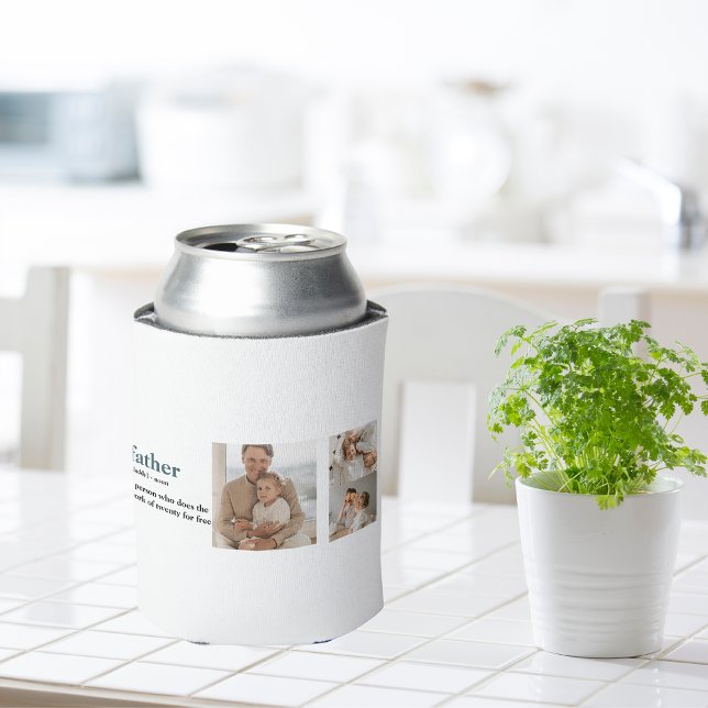 Rafraîchisseur Pour Canette Photo Collage moderne Happy Fête des pères Cadeau (Créateur téléchargé)