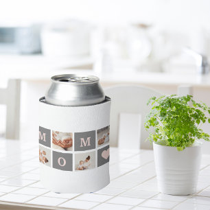 Rafraîchisseur Pour Canette Photo de collection moderne Best Mom Pink & Grey C