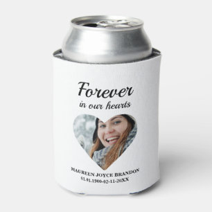 Rafraîchisseur Pour Canette Photo en forme de coeur Pour toujours dans nos coe