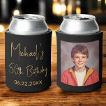 Rafraîchisseur Pour Canette Photo Instagram Black Gold 50th Birthday<br><div class="desc">Célébrez 50 ans fabuleux avec ce 50e anniversaire Black and Gold Instagram Photo Can Cooler! Doté d'un design élégant noir et or, ce personnalisable peut refroidir présente votre photo préférée de style Instagram, ajoutant une touche personnelle et élégante à votre célébration. Parfait pour marquer le grand 5-0, il garde les...</div>