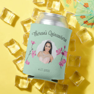 Rafraîchisseur Pour Canette Photo personnalisée de la fleur de cerisier rose e