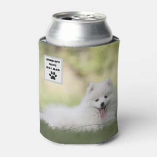 Rafraîchisseur Pour Canette Photo personnalisée du meilleur papa de chien du m