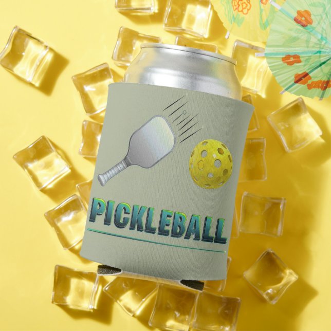 Rafraîchisseur Pour Canette Pickleball Player - Cool Paddle Art (Été in situ)