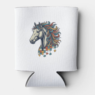 Rafraîchisseur Pour Canette Pièce de puzzle de cheval coloré T-Sh gravure vint