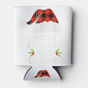 Rafraîchisseur Pour Canette Pijamas de Noël amusant Amoureux des chats de café