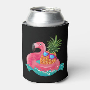 Rafraîchisseur Pour Canette Pineapple Flamingo Cute Funny Tropical Fruit