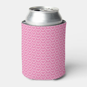 Rafraîchisseur Pour Canette Pink Can Cooler avec les coeurs ou choisir la coul