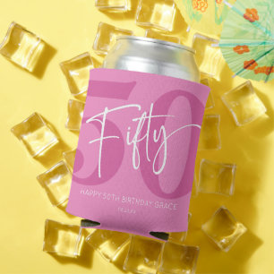 Rafraîchisseur Pour Canette Pink Cinquante 50e Cinquantième anniversaire fête