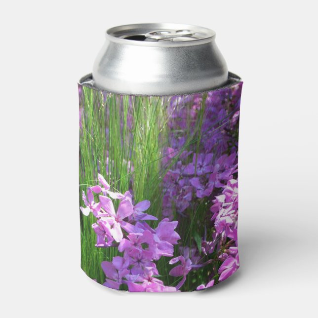 Rafraîchisseur Pour Canette Pink Phlox et Grass été Floral (Can devant)