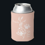 Rafraîchisseur Pour Canette Pink Rustic I Do Crew Bridesmaid<br><div class="desc">Fleur botanique contre un rose roux rustique et coloré fait un cadeau de femme de chambre pour votre fête de mariée. Customisez facilement avec le nom et la date de l'événement de votre choix. Cadeaux pour la fête de bachelorette,  fête de mariée,  femme d'honneur,  et plus encore.</div>