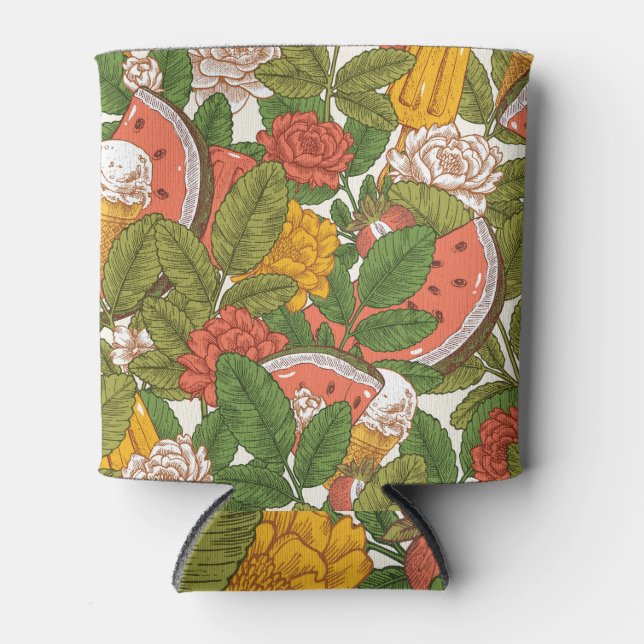 Rafraîchisseur Pour Canette Pique-nique d'été Watermelon Crème de glace (Devant)