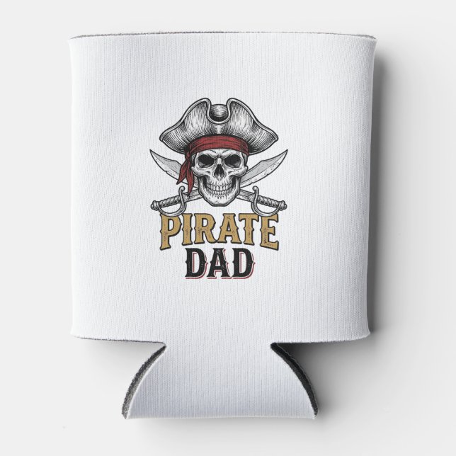 Rafraîchisseur Pour Canette Pirate Dad Skull Sword Vintage Engraving Shirt_1 (Devant)