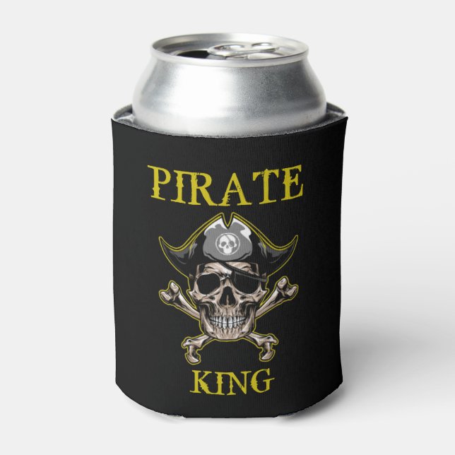 RAFRAÎCHISSEUR  POUR CANETTE PIRATE SKULL KING OR (Can devant)